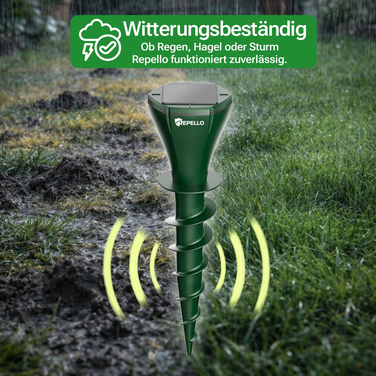 Sonic Pulse Pro™ | Abwehr gegen Maulwürfe, Wühlmäuse und Schlangen